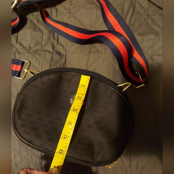 AUTHENTIC VINTAGE GUCCI BLACK MICRO GG 5 WAY ZIP CROSSBODY HANDBAG - Picture 2 of 8